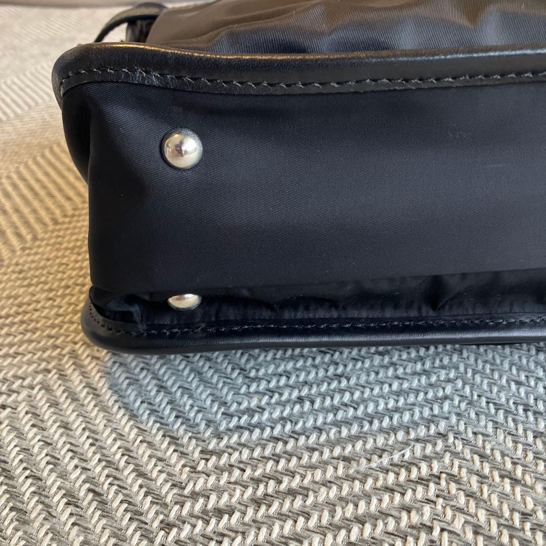 美品　エフクリオ　ビジネスバッグ　レザー　ナイロン　ブラック