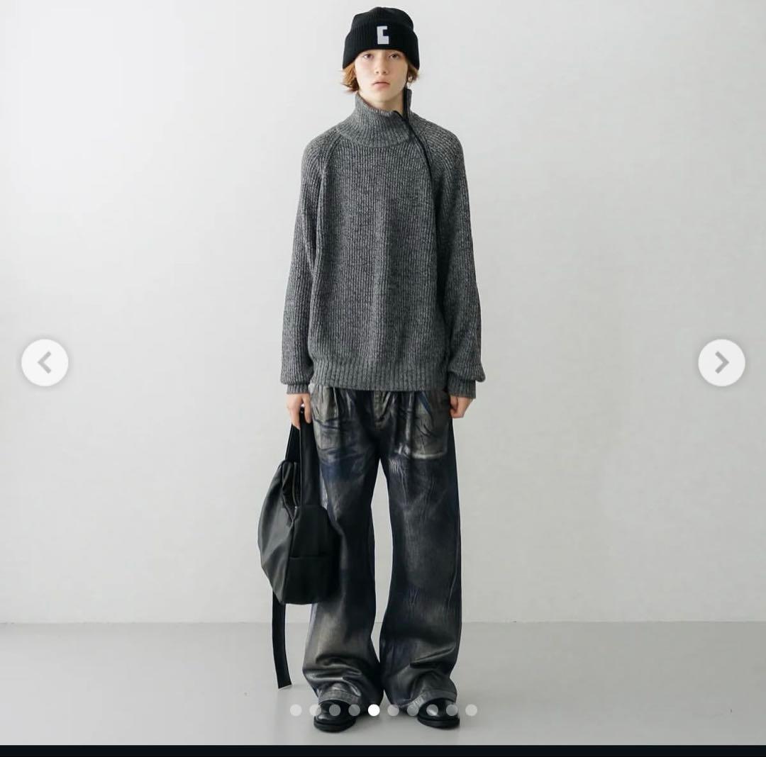 トップス CLESSTE FINE WOOL ZIP KNIT PULLOVER