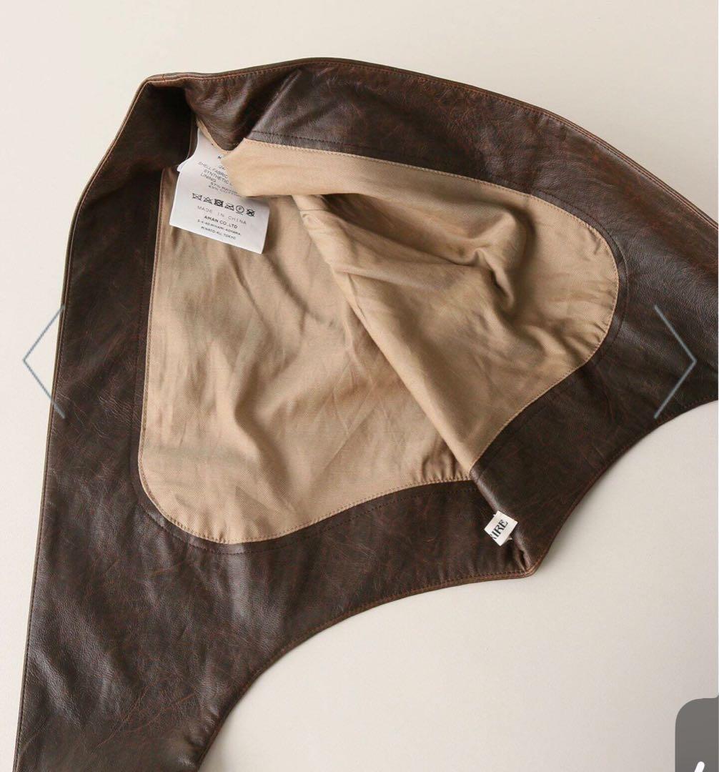 INSCRIRE(アンスクリア)Fake Leather Hoodie