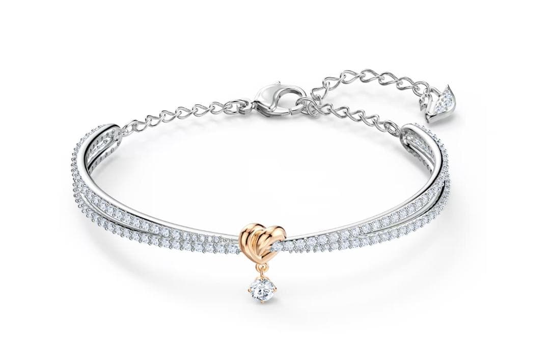 ほぼ新品スワロフスキーSwarovski Lifelong Heart バングル