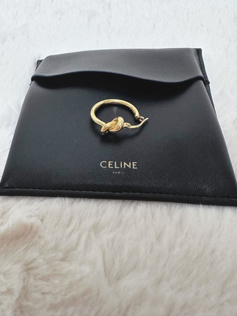 【片耳のみ】CELINE ノットフープピアス
