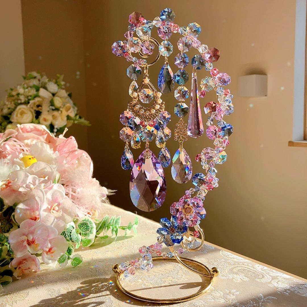 スワロフスキー♡hydrangea。:°ஐ♡* スタンドサンキャッチャー♡