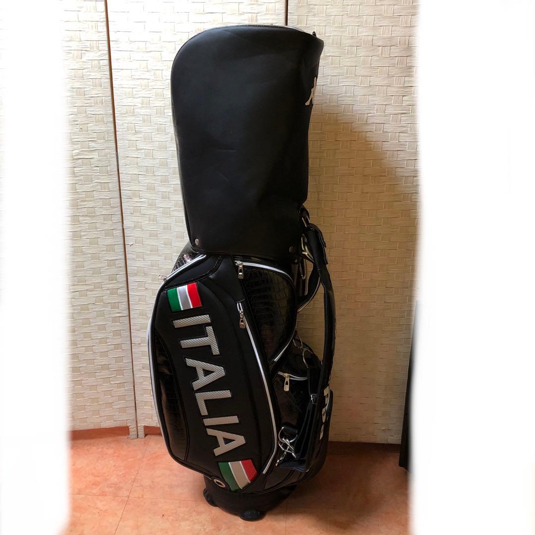 Kappa カッパ キャディバッグ ゴルフバッグ イタリア 3点式 革製 クロコ