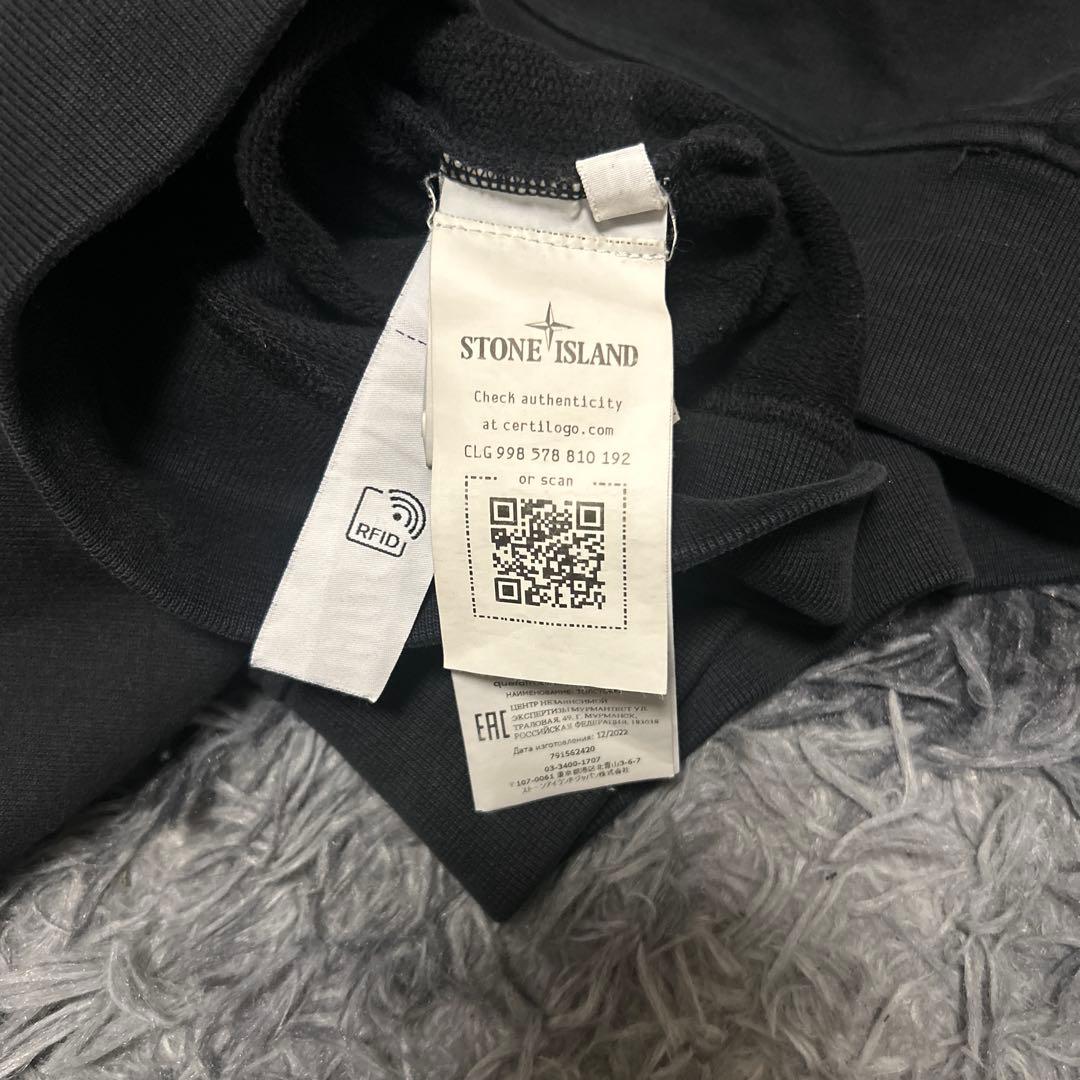 STONE  黒 クルーネック トレーナー