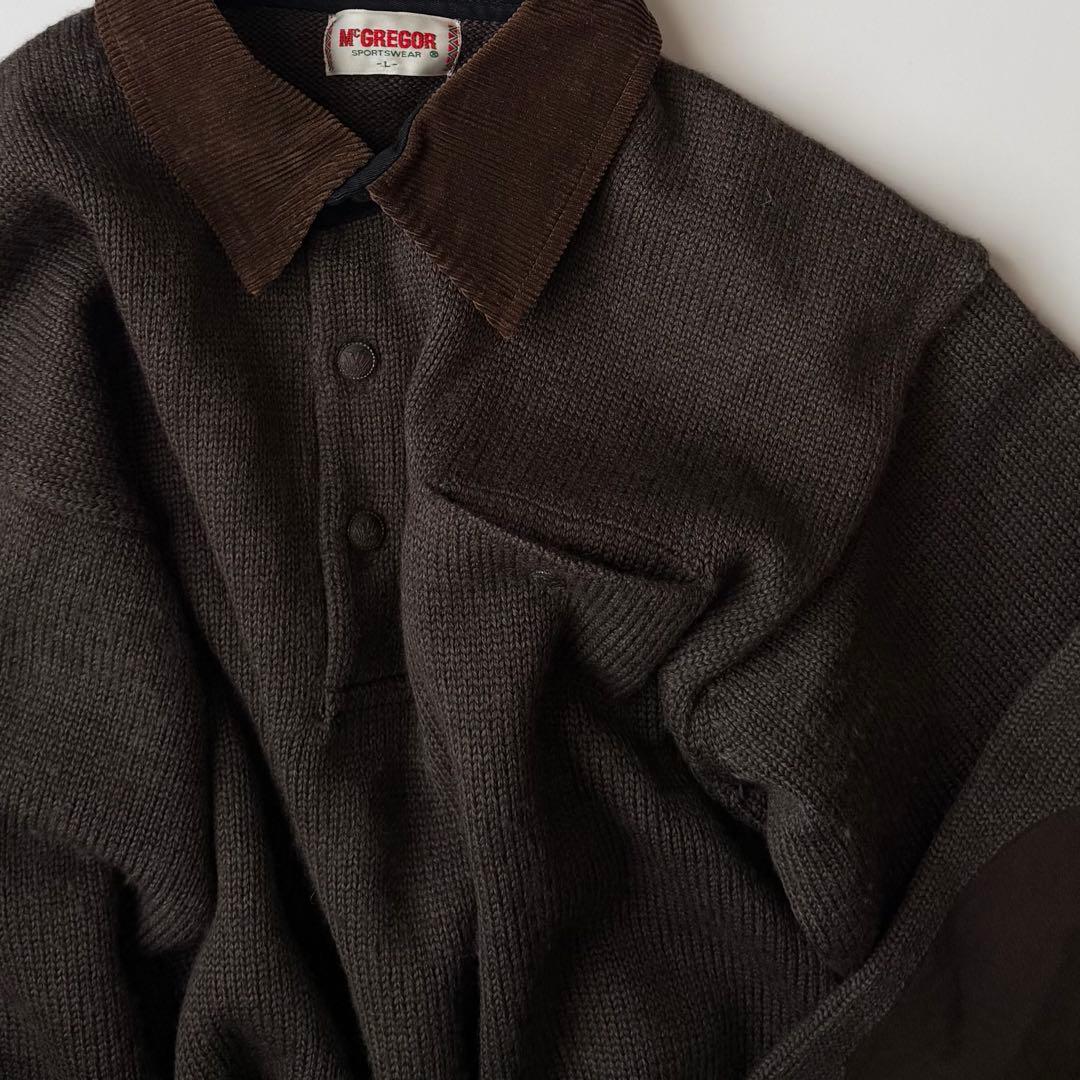 【USED】マクレガー McGREGOR エルボーパッチ ウールニット