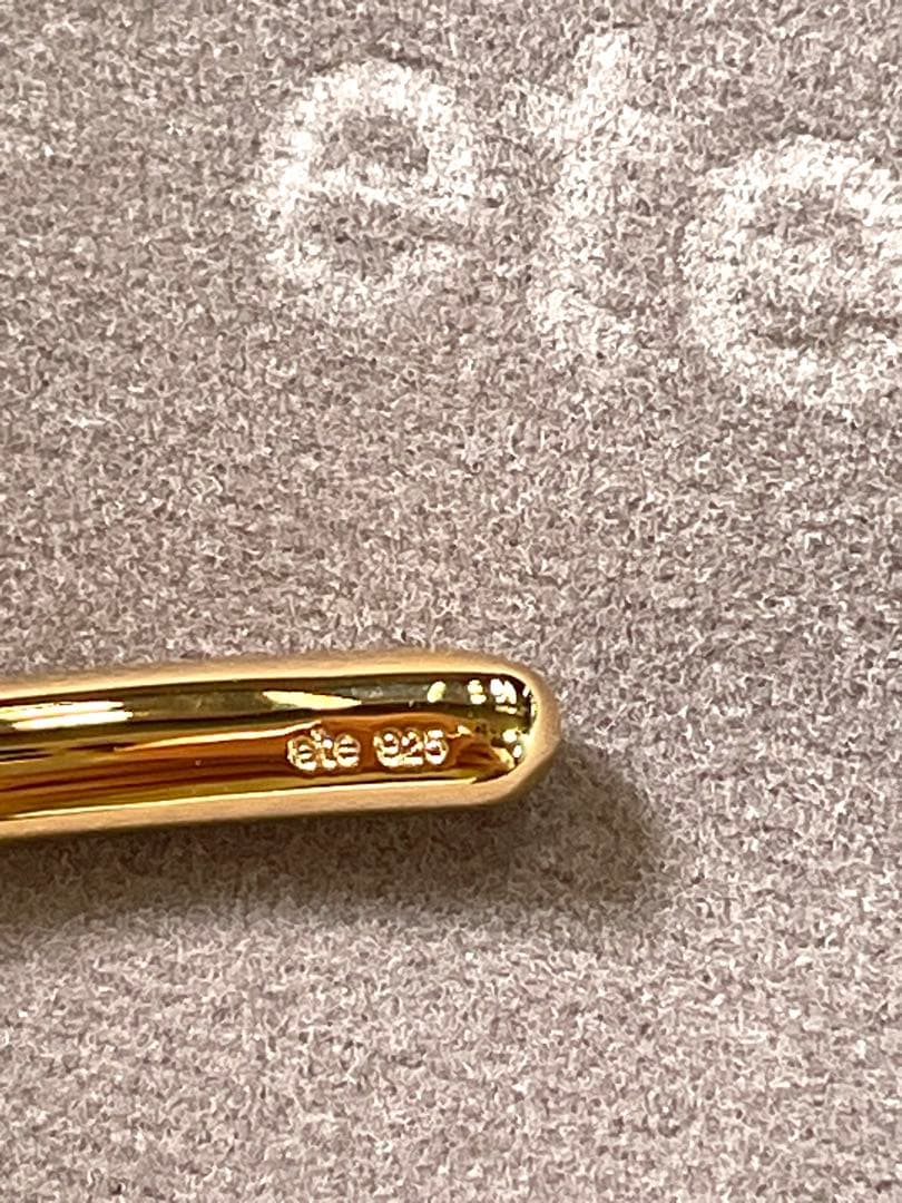 美品／未使用品【eteエテ】オブジェ ミディアム バングル S イエローゴールド