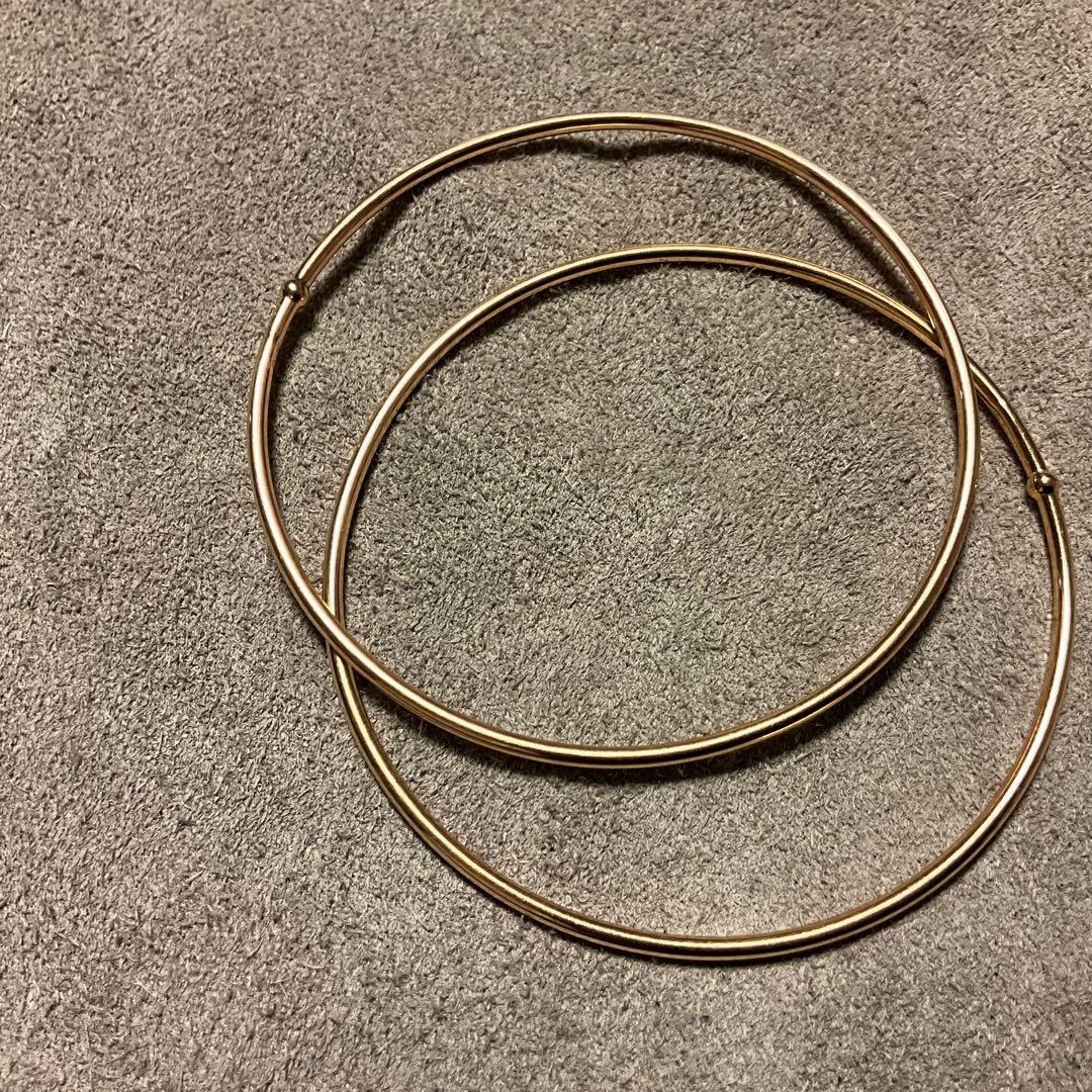 K18バングル二点　銀座ジュエリーマキ　JS0330