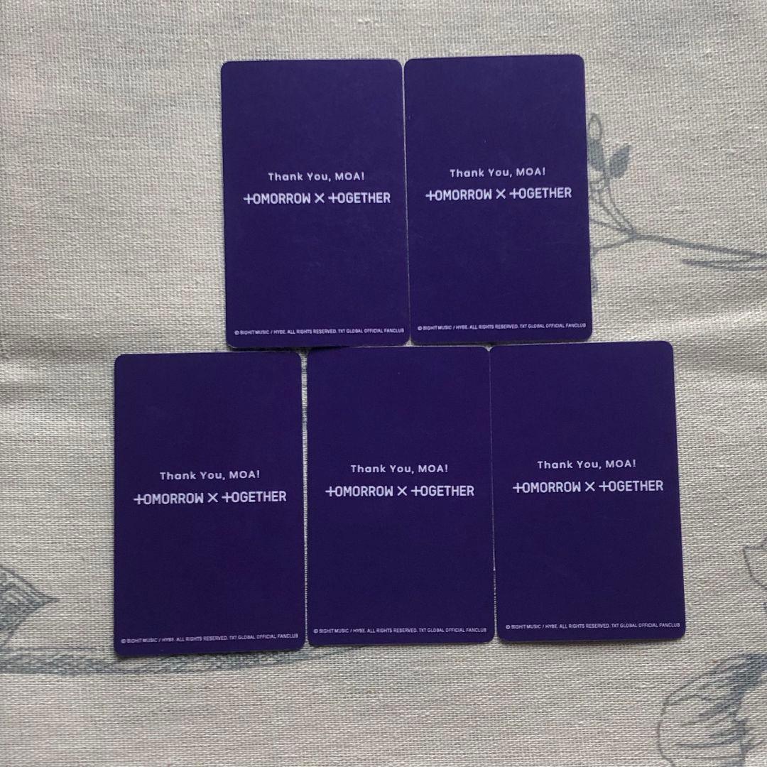 TXT 2024 MOA membership アンケ一ト トレカ 5枚全員