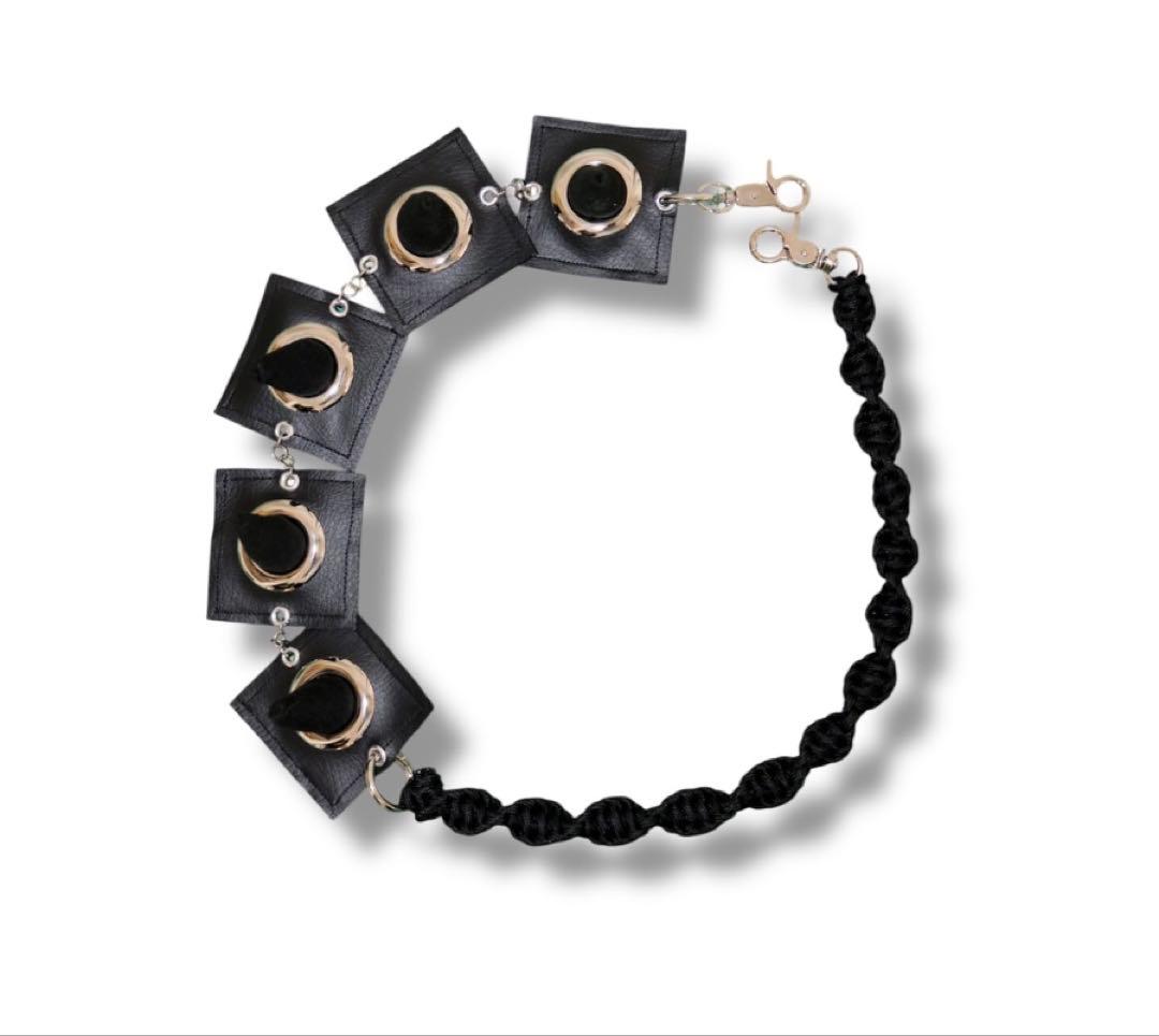 小物 isecai Twist Spike Wallet Chain -Black