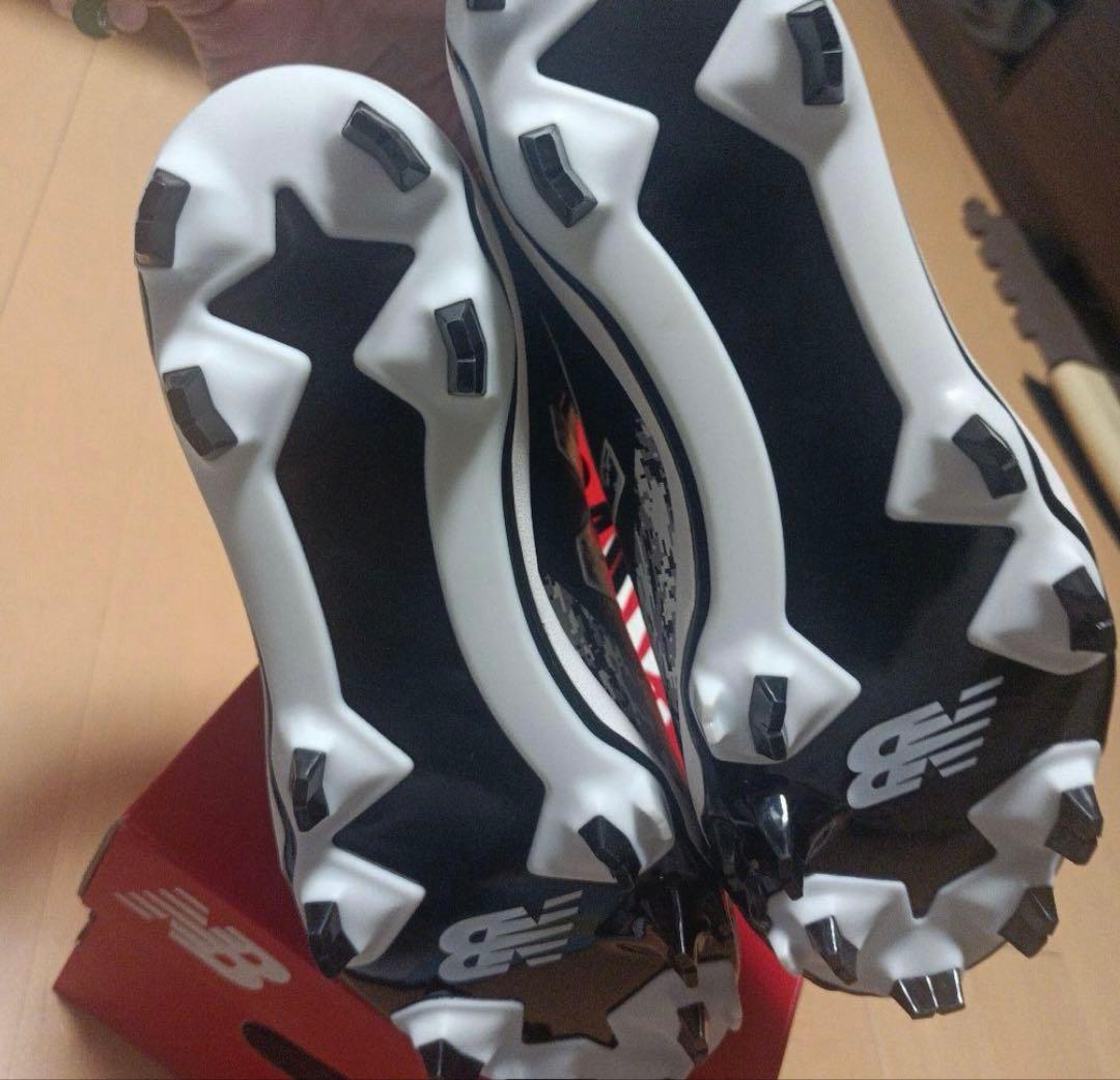 【新品未使用】　New Balance 野球スパイク 黒　迷彩　26.0cm