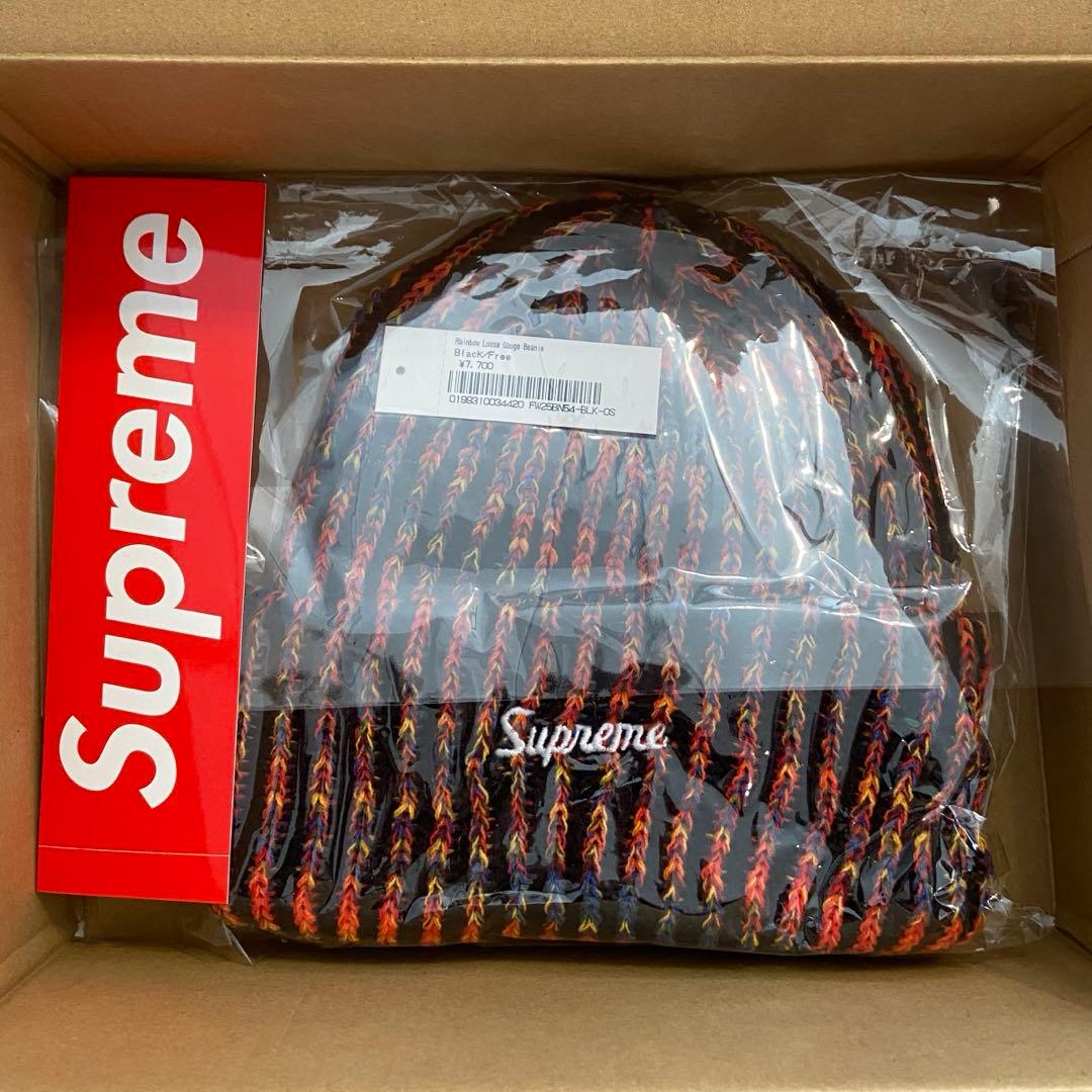 【新品】Supreme Rainbow Loose Gauge Beanie 黒