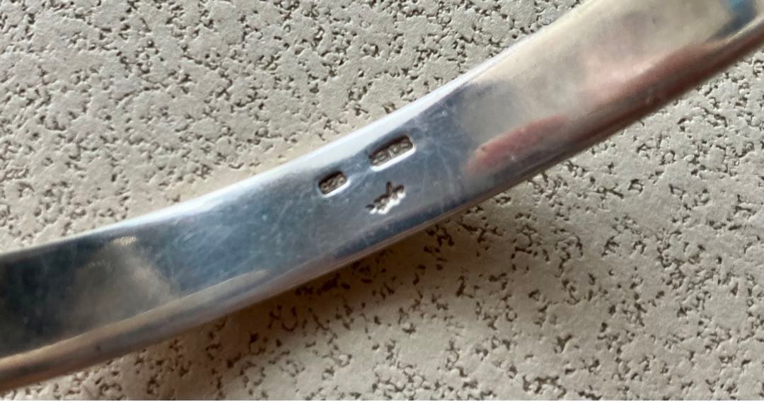 【SALE】アガット　ぽってりバングル　S925