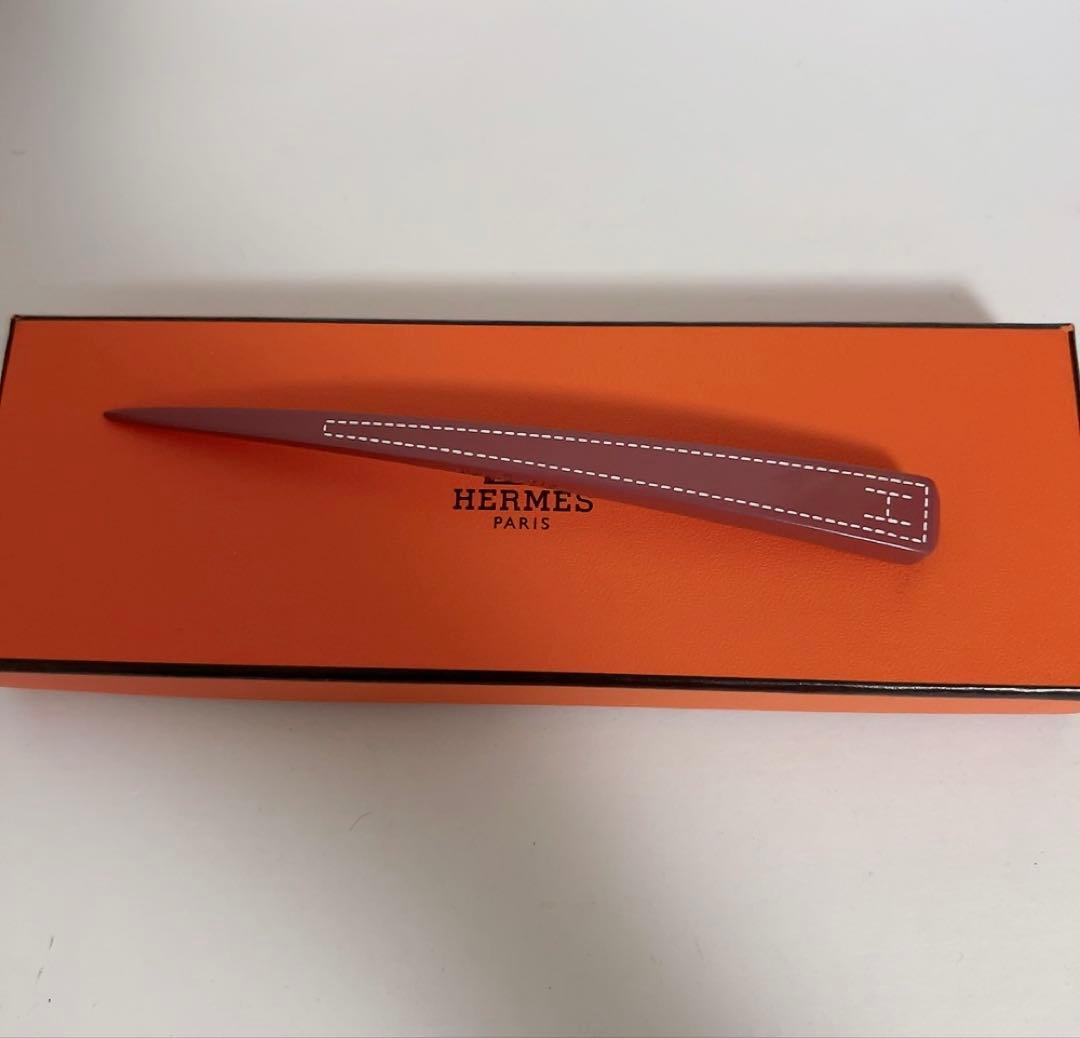 エルメス　HERMES バッファローホーン　髪留め　かんざし　ヘアアクセサリー