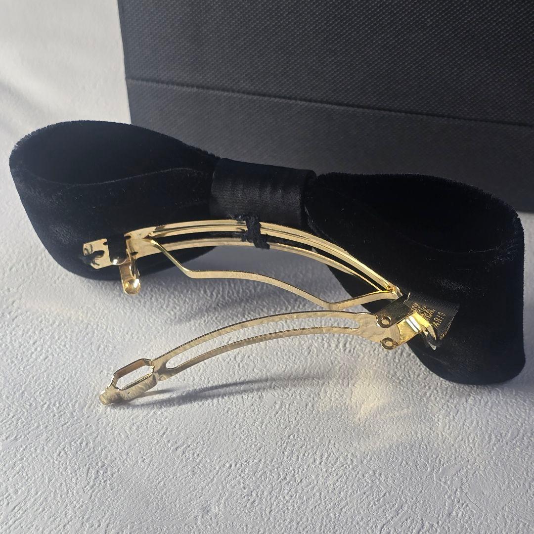 ALEXANDRE DE PARIS　かわいいリボンバレッタ　ブラック