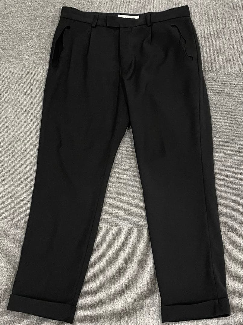 RUDE GALLERY TUCK TROUSERS BLACK 5（XL）美品