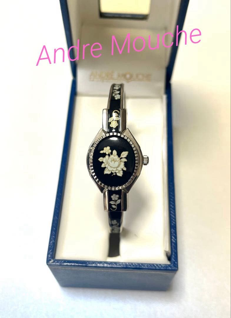未使用品 Andre Mouche アンドレムッシュ バングルウォッチカトレア