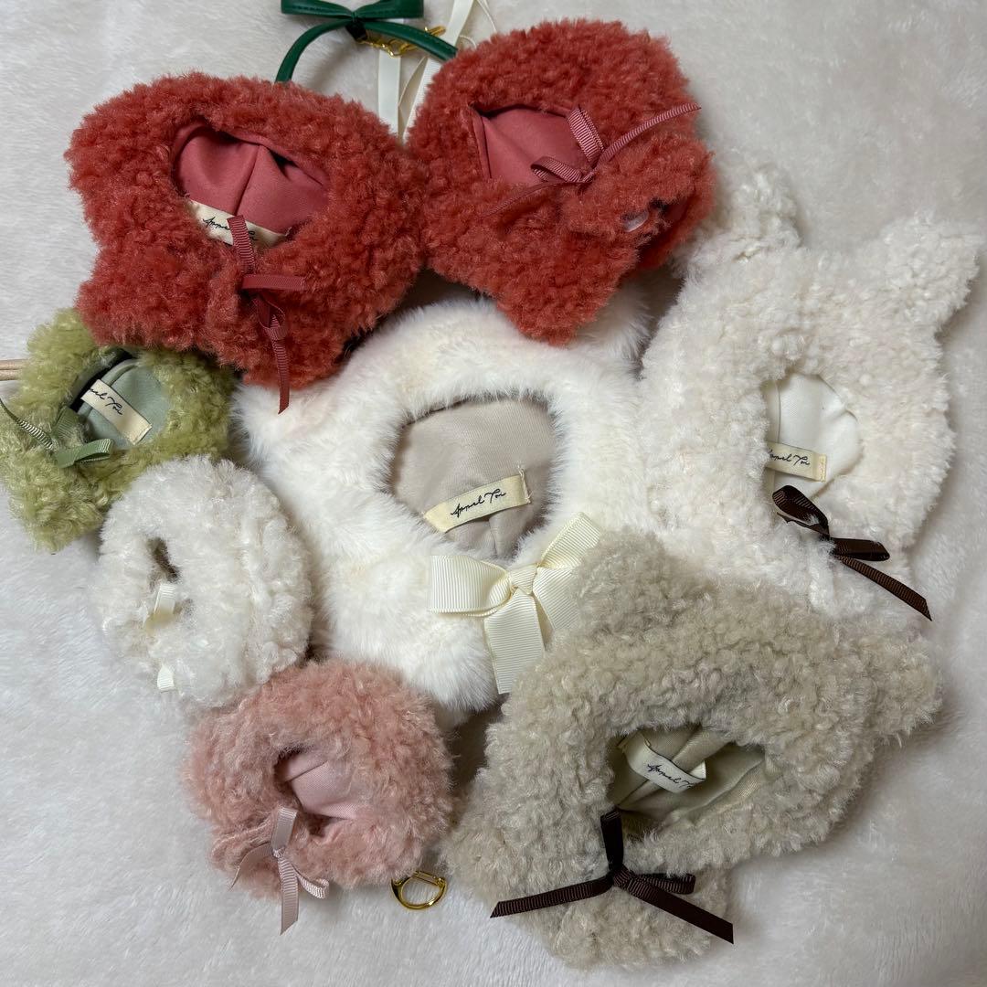 ぬいぐるみ　ポーチ　ぽんちょ　さくらんぼ　クマ　ウサギ　だんご　5点セット