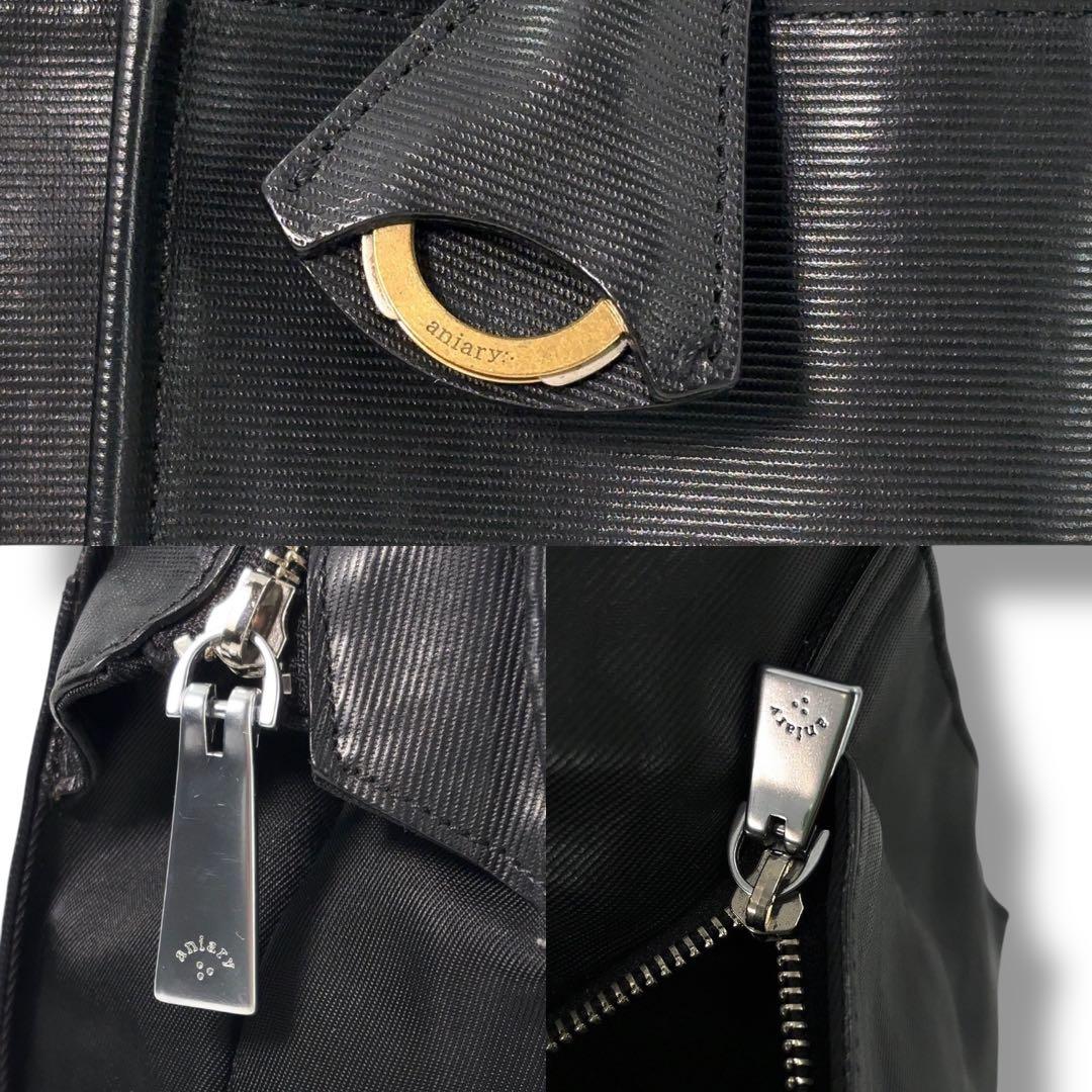 【人気】aniary　アニアリ　ブリーフバッグ　A4収納　ビジネスバッグ　黒
