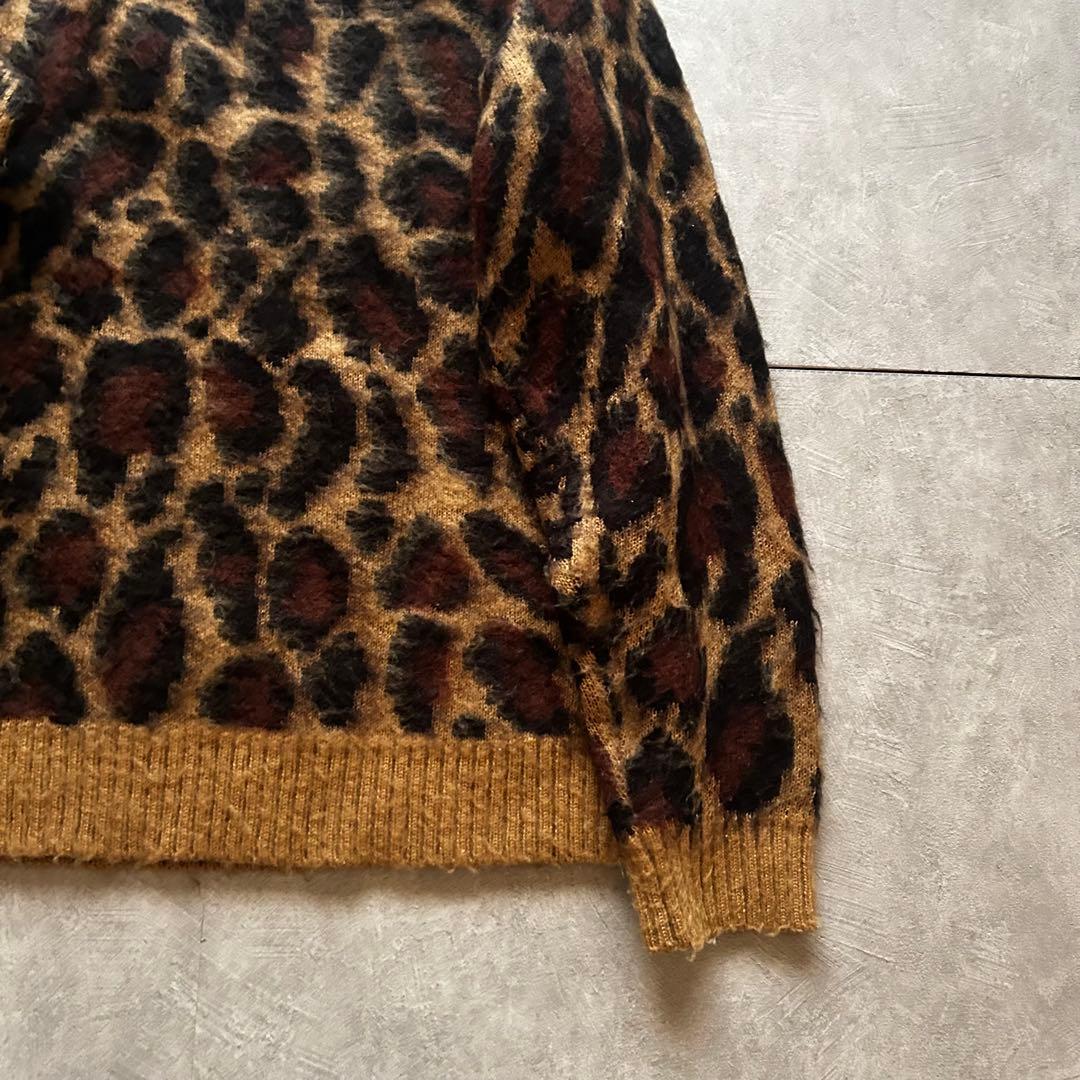 トップス archive grunge leopard knit y2k