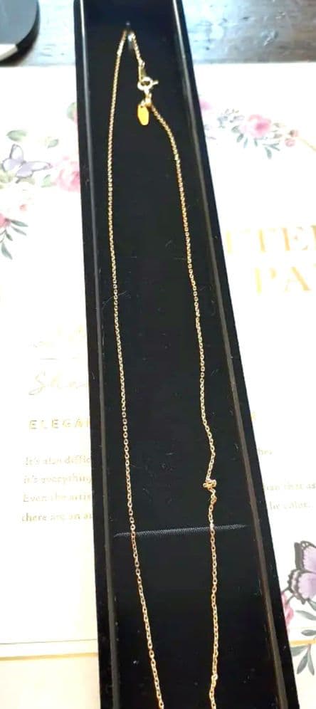 新品未使用18K小豆 ネックレス 45cm　2g