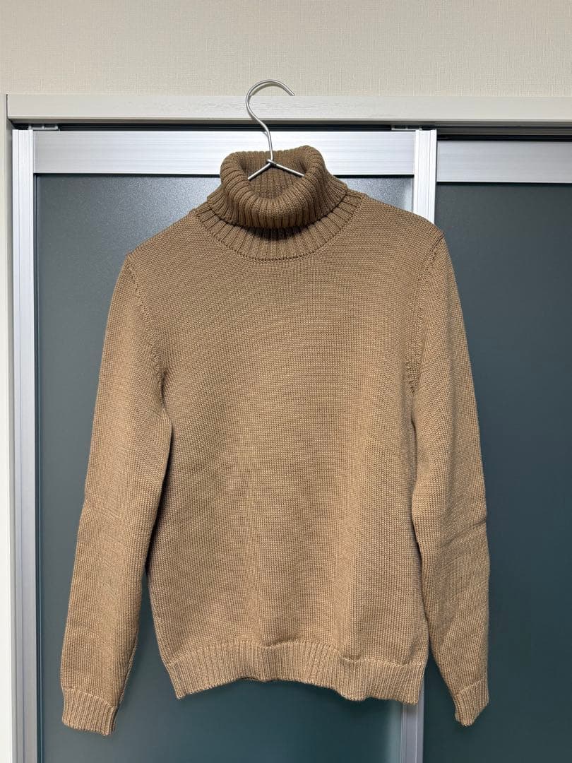ザノーネ ZANONE 5G タートルネック キャメル サイズ48 イタリア製