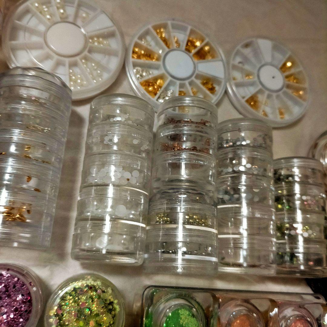 ジェルネイル まとめ売り カラージェル パーツ ラメ ホロ ストーン シェル