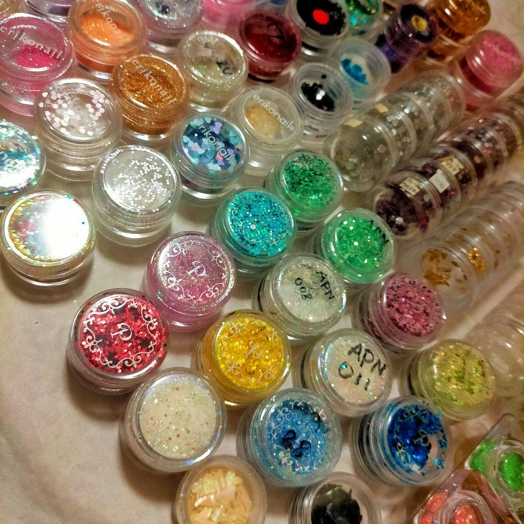 ジェルネイル まとめ売り カラージェル パーツ ラメ ホロ ストーン シェル