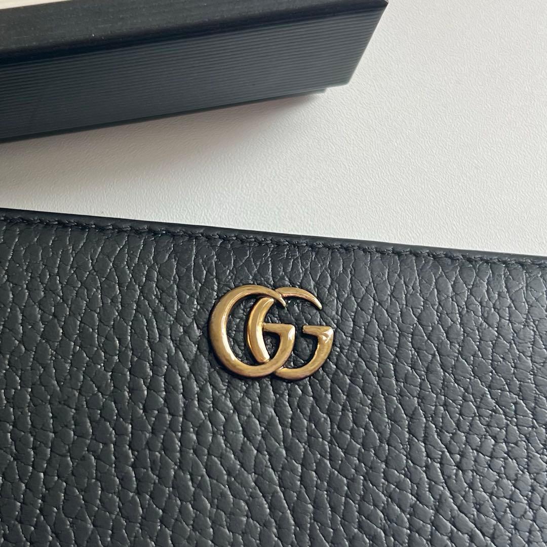 69 極上美品 GUCCI グッチ マーモント 長財布 ラウンドファスナー