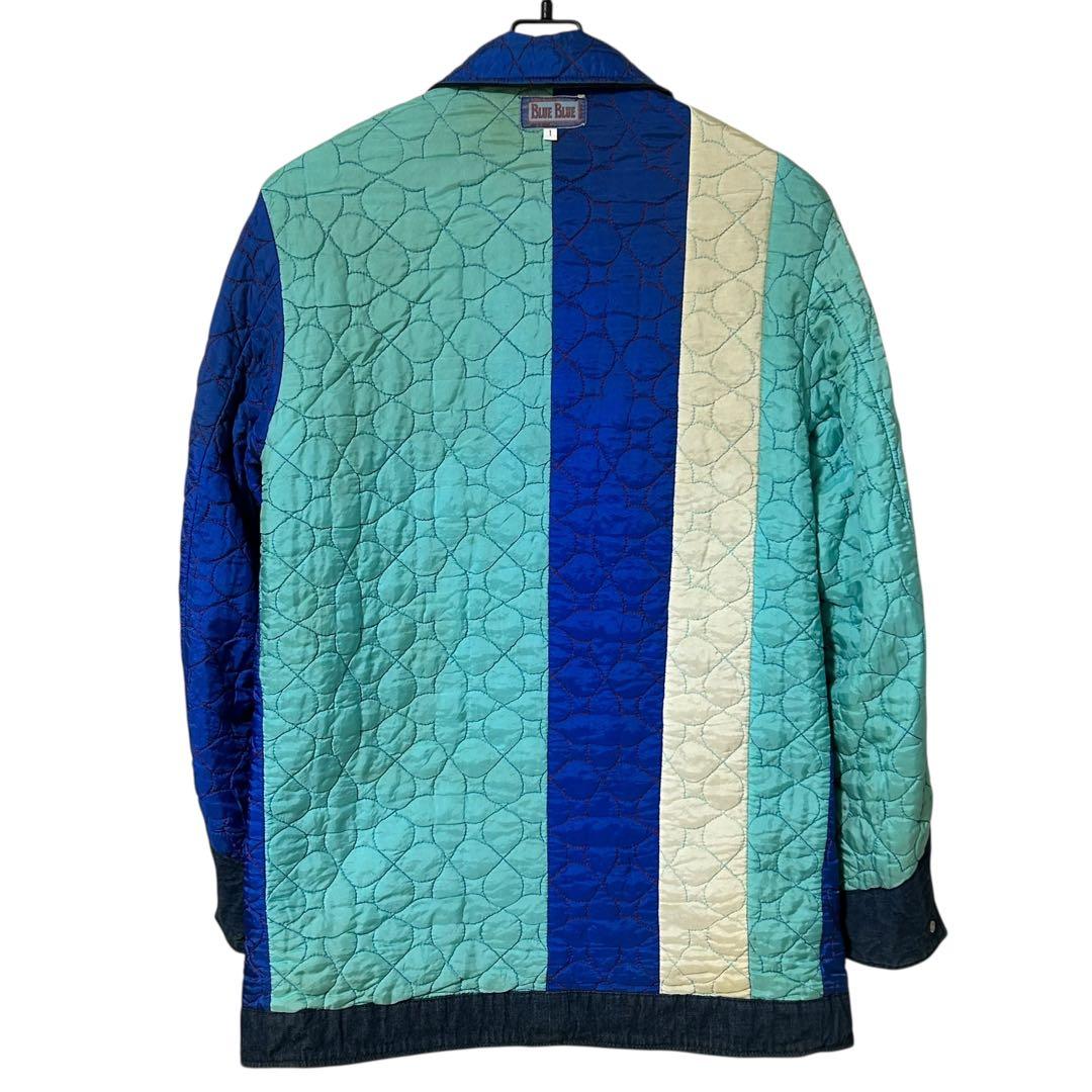 色濃　日本製　ハリラン　BLUE BLUE 中綿キルティング　デニムカバーオール