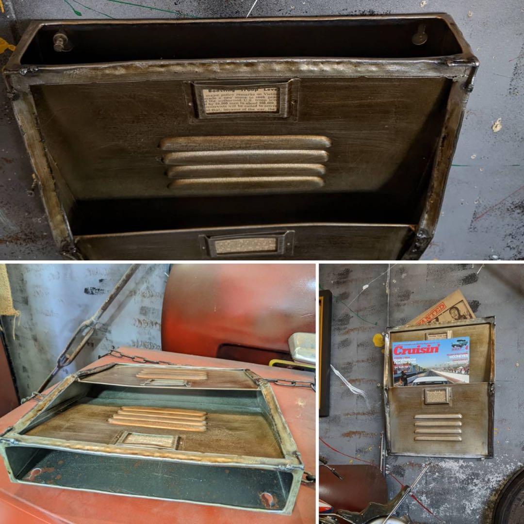 無骨さ半端ない！ペーパーホルダー マガジンラック（ダブル） インダストリアル