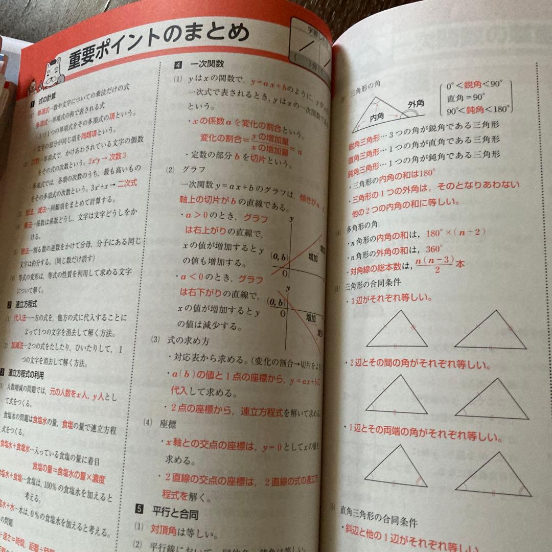 あすなろ教材・参考書　　　　　　　　　　　　　　　数学・中学3年間・大幅お値下げ
