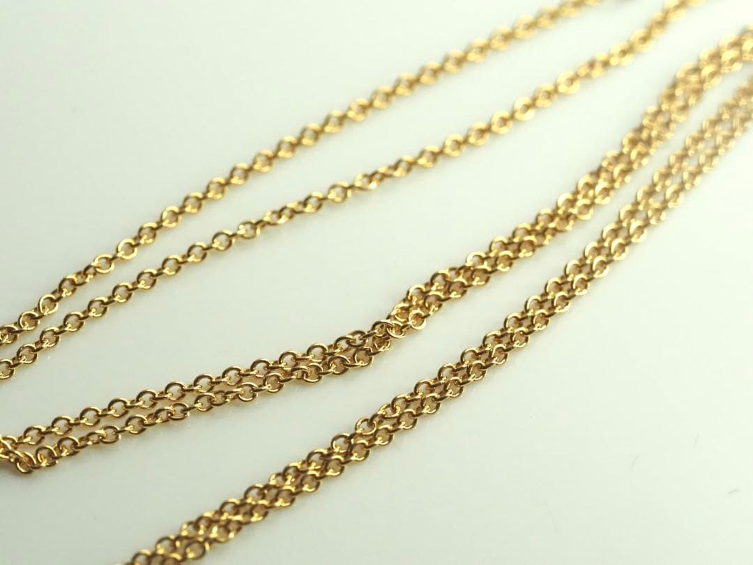 TIFFANY&Co.ティファニー　750イエローゴールド　チェーンネックレス