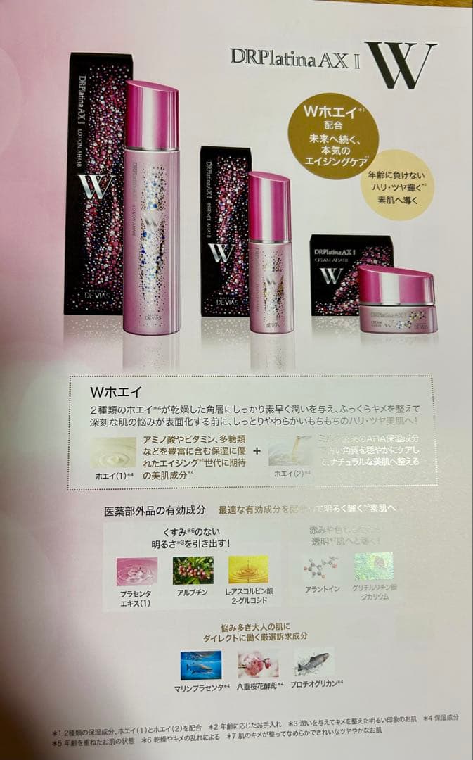 ドクターデヴィアス　プラチナ　AXローション　AHA18Ⅱ 新品とクリーム