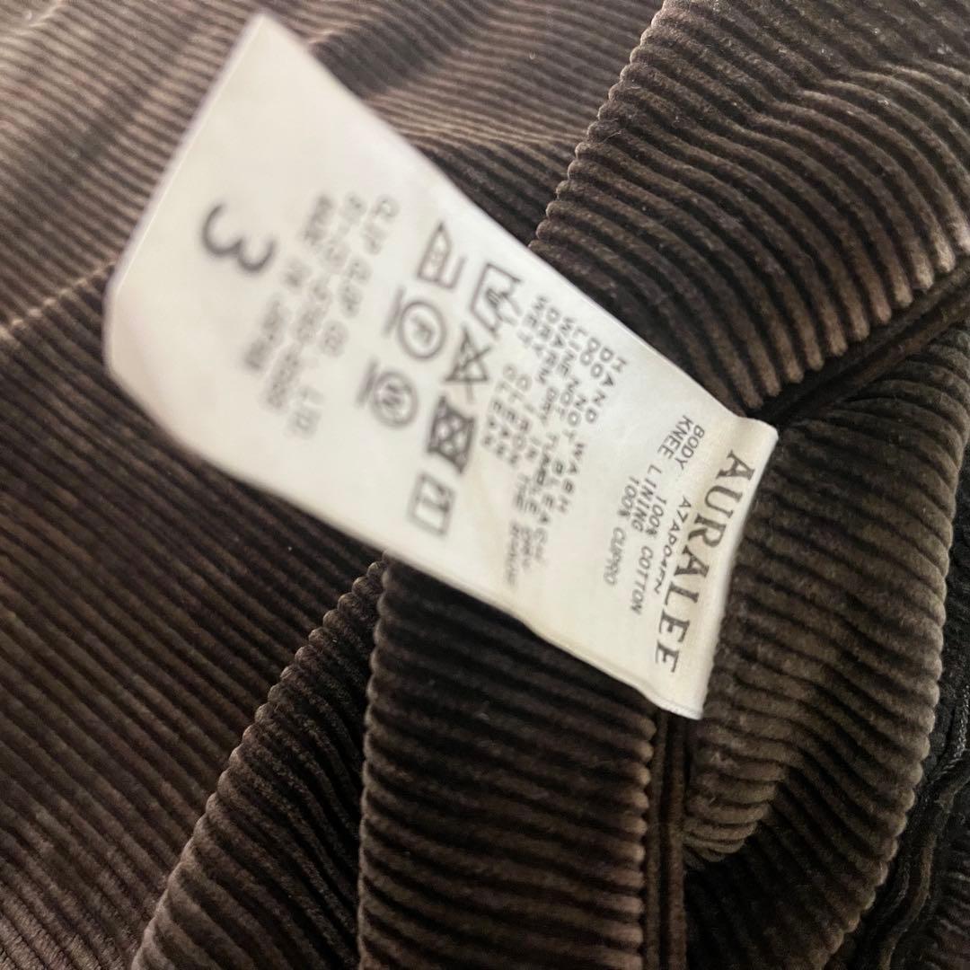 パンツ auralee washed corduroy tapered slacks