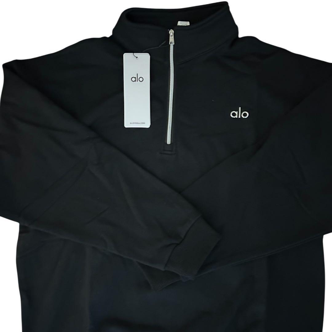 alo yoga アコレード 1/4ジップ プルオーバー　Lサイズ ブラック