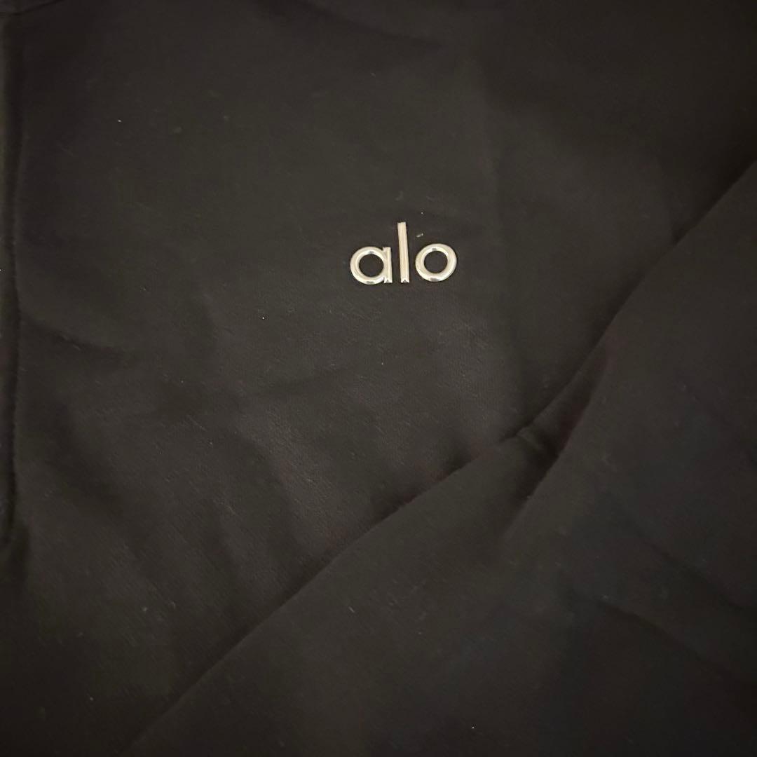 alo yoga アコレード 1/4ジップ プルオーバー　Lサイズ ブラック