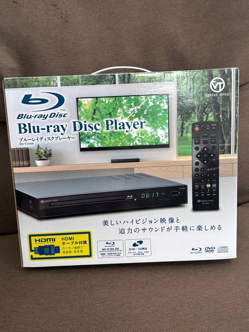 【新品　未使用】VERTEX ブルーレイディスクプレイヤー BD-V100
