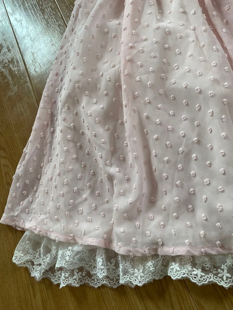 LIZ LISA ダブルレースアップオフショルワンピース レース ポコポコ