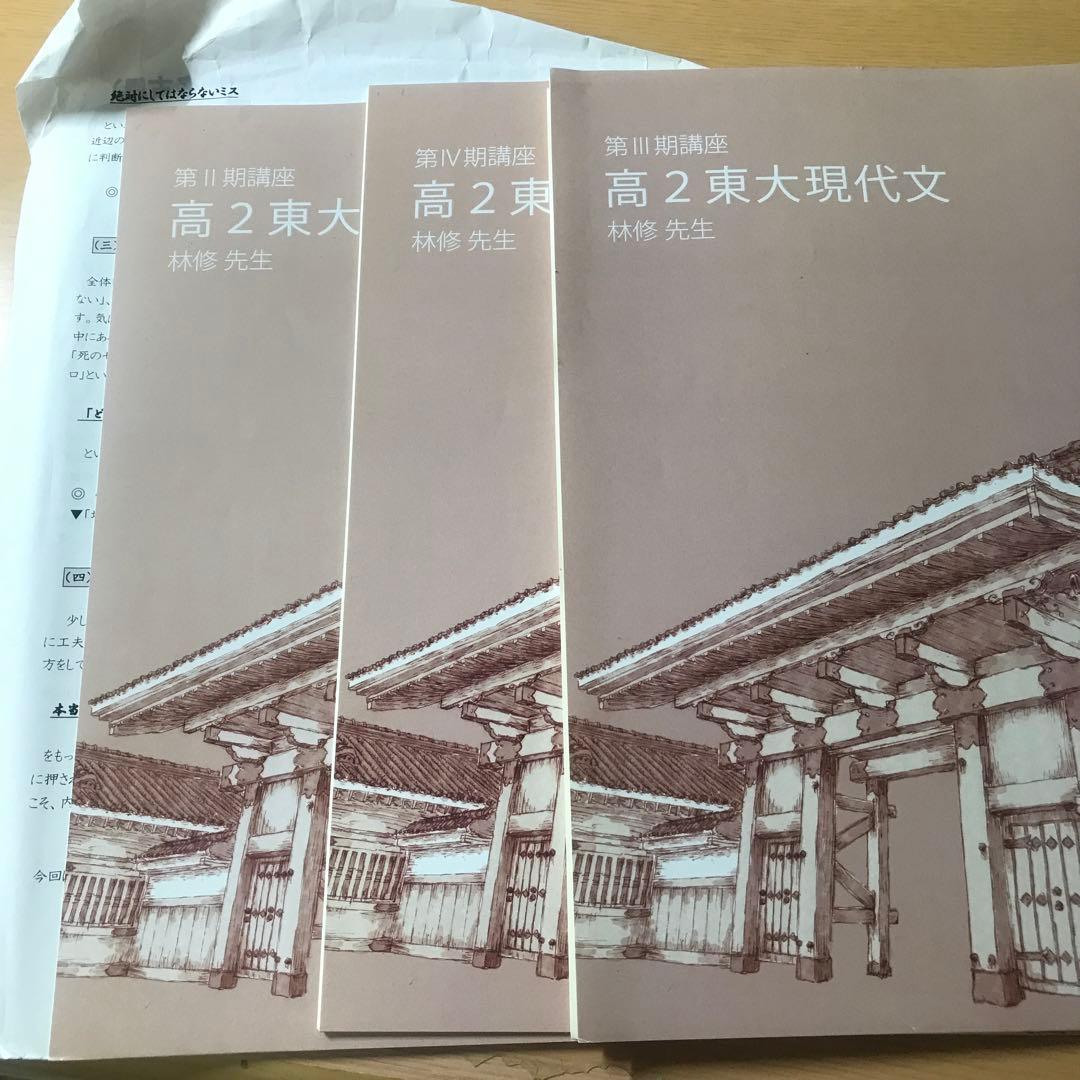 東大特進 高2東大現代文 テキスト3冊 林修先生