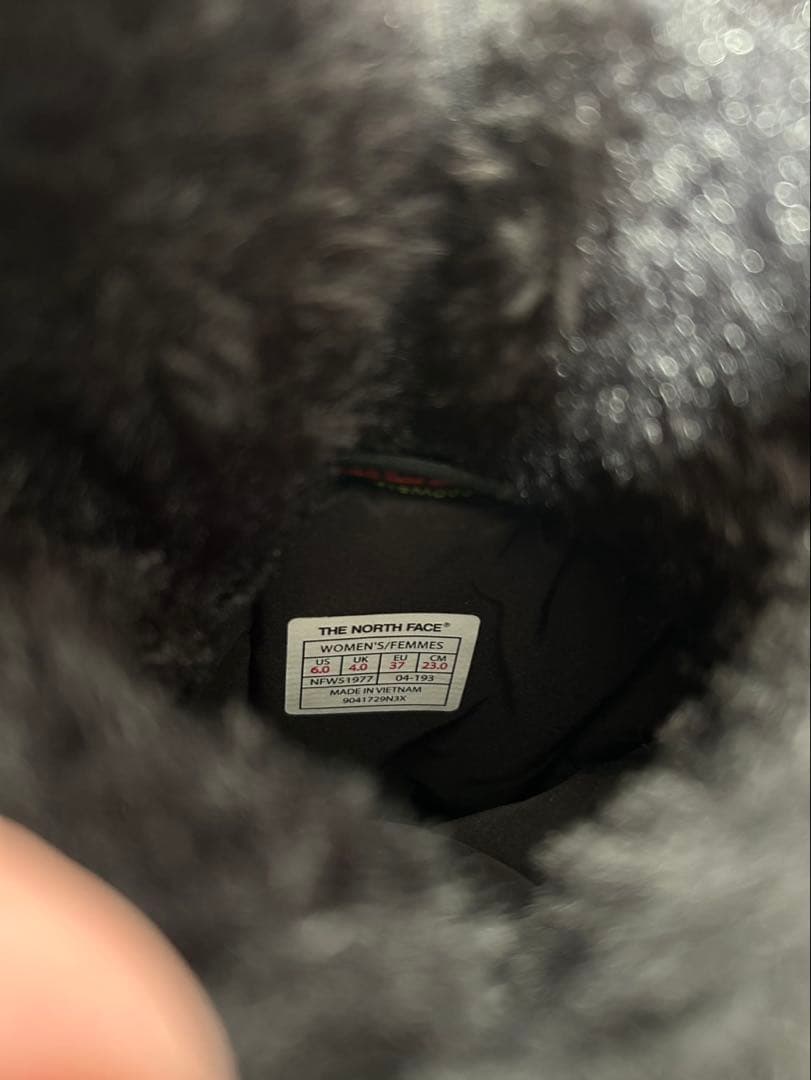 未使用 ザノースフェイス 防水ブーツ ウォータープルーフ 23 ブラック