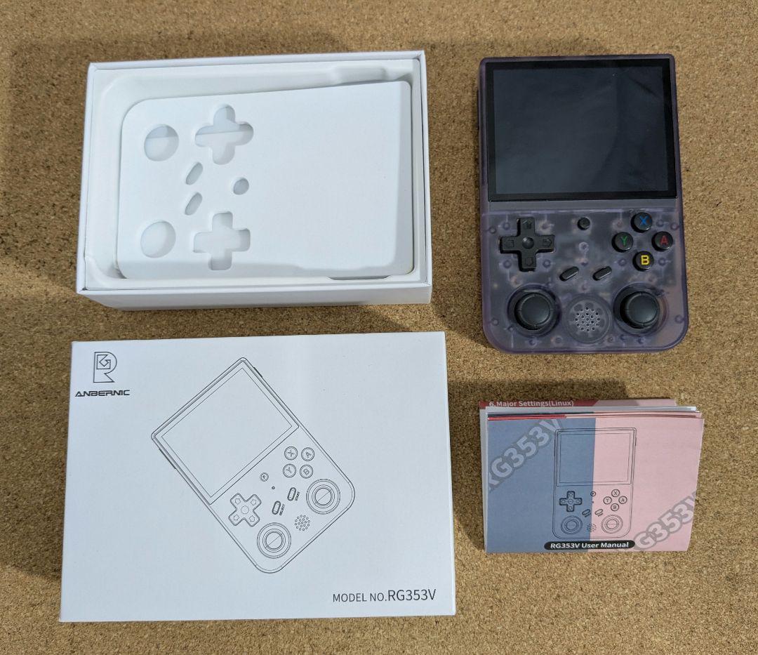 中古品　ANBERNIC RG353V クリアパープル