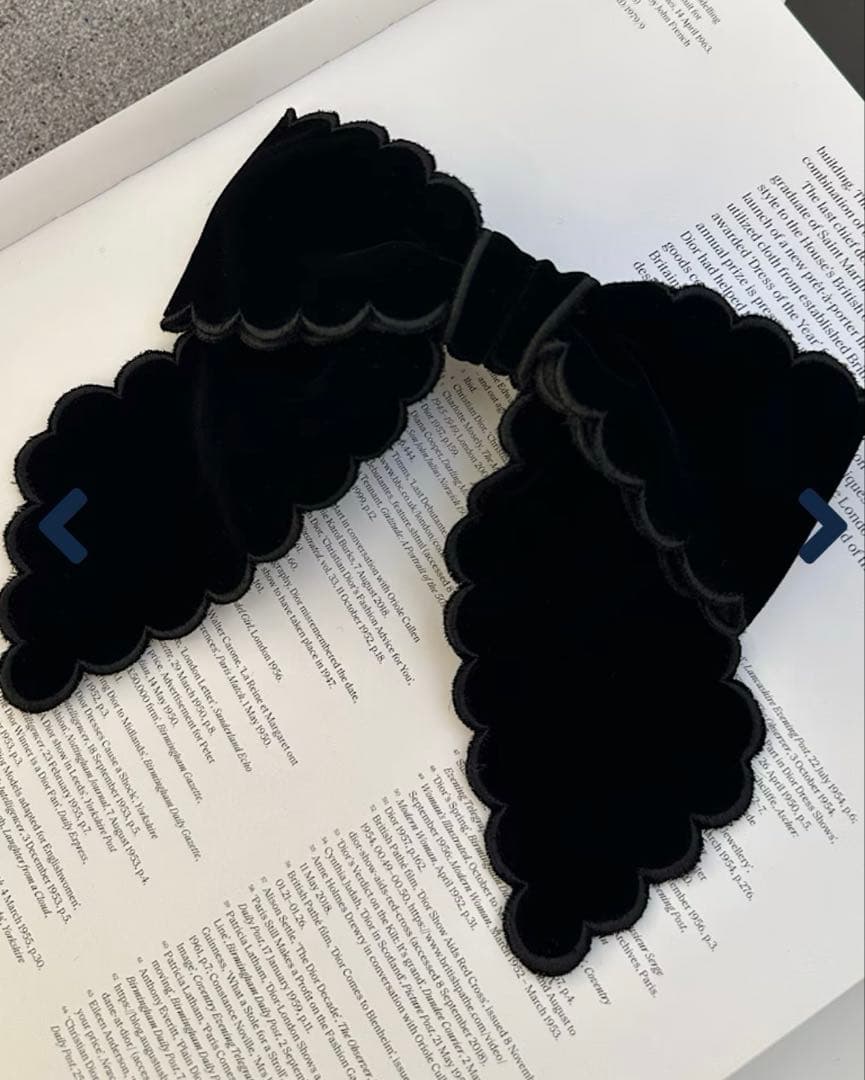 マーロンエノンフィ　スカラップ　ベロアバレッタ　maronenonfee