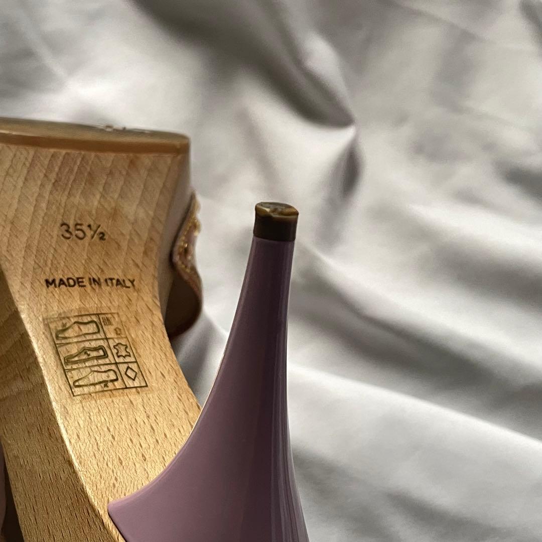 Louis Vuitton マルチカラー リボン ウッド ミュール モノグラム