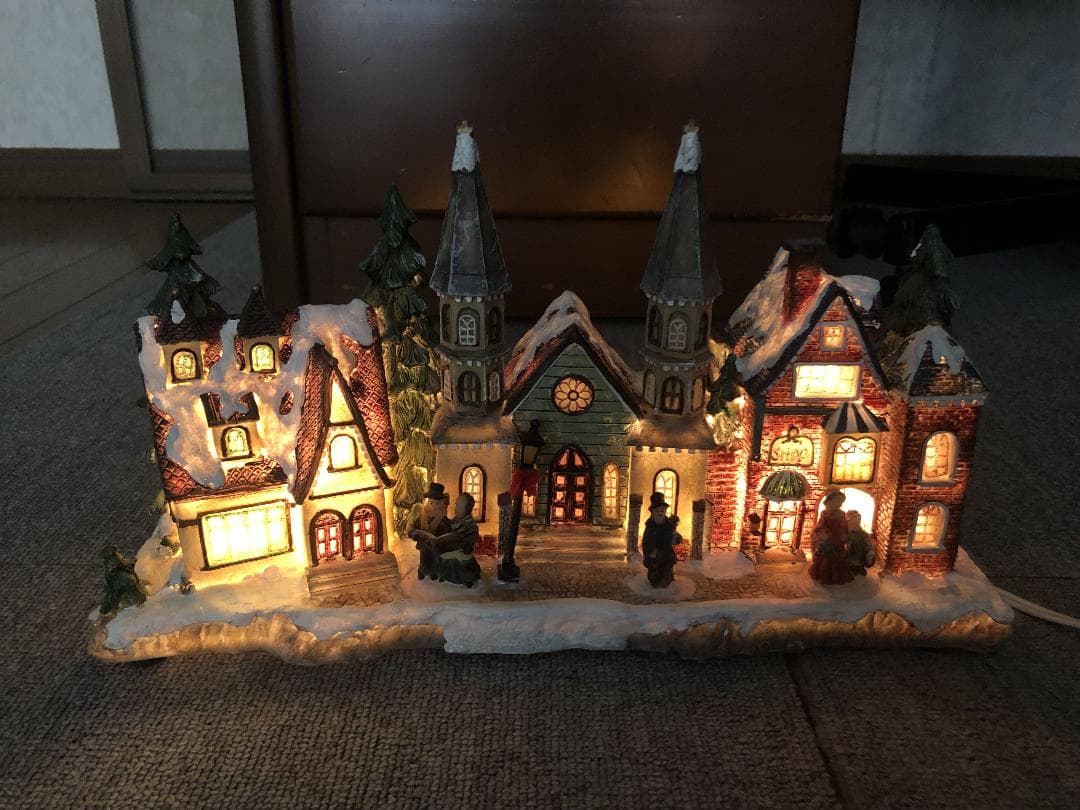 クリスマスヴィレッジ ジオラマ 電飾付