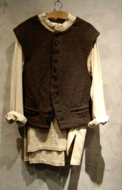 アーツ&サイエンス ARTS&SCIENCE ツィードベスト ボタンベストジレ