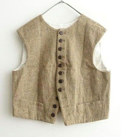 アーツ&サイエンス ARTS&SCIENCE ツィードベスト ボタンベストジレ