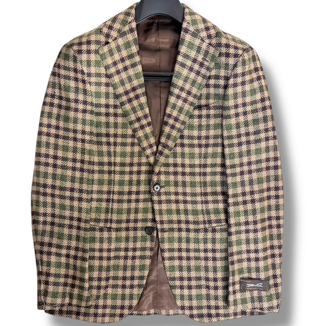 J5069新品ブリッラペルイルグストFERLAシェパードチェックツイードJKT