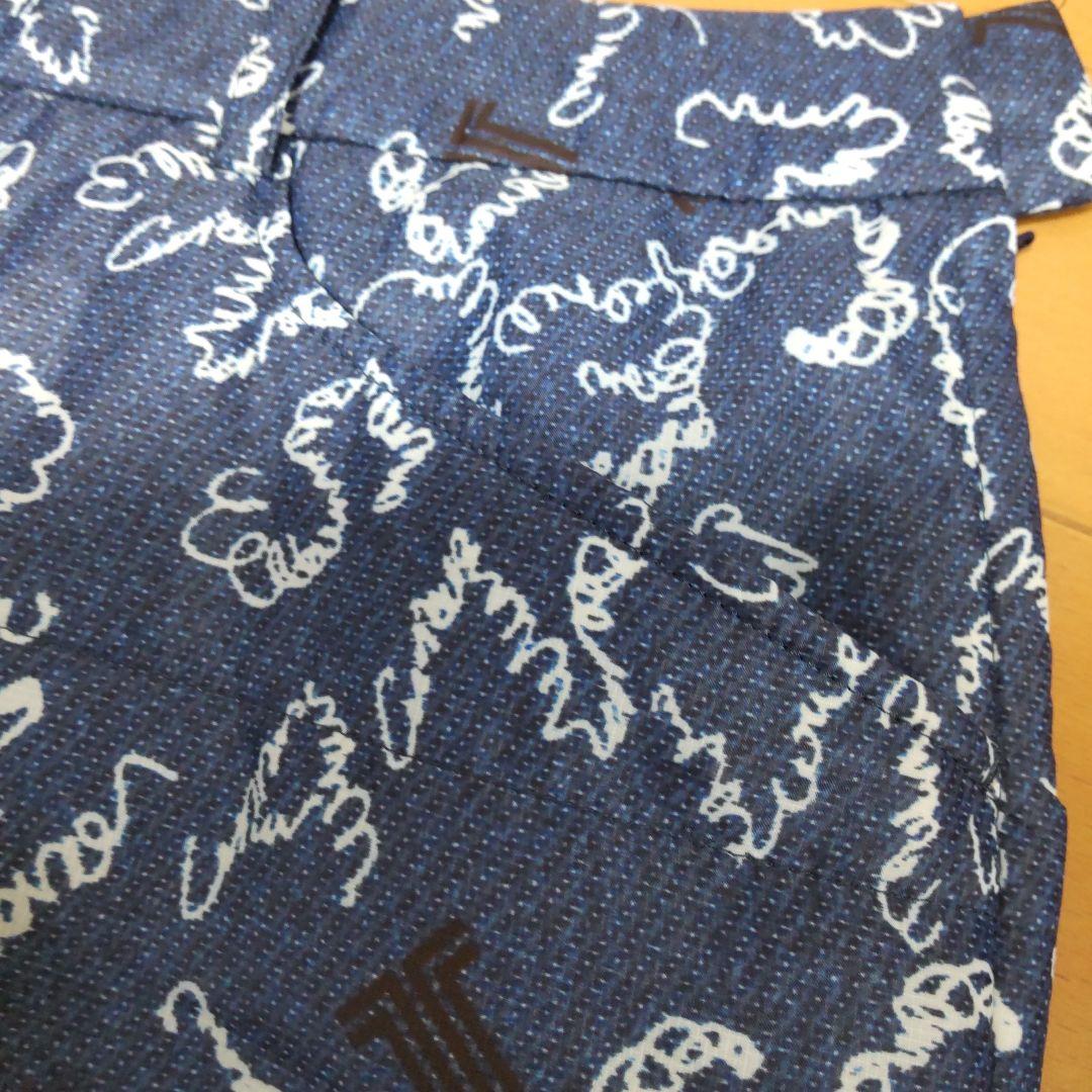 【美品】ランバンスポール 中綿 ダウン スカート M ブルー デサント