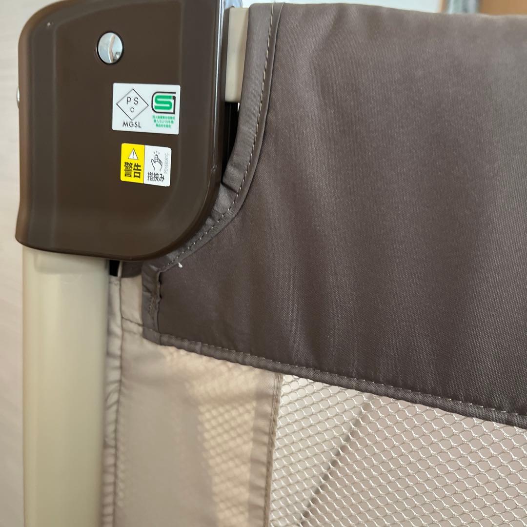 【ココネルエアー】ベージュ ベビーベッド 説明付き