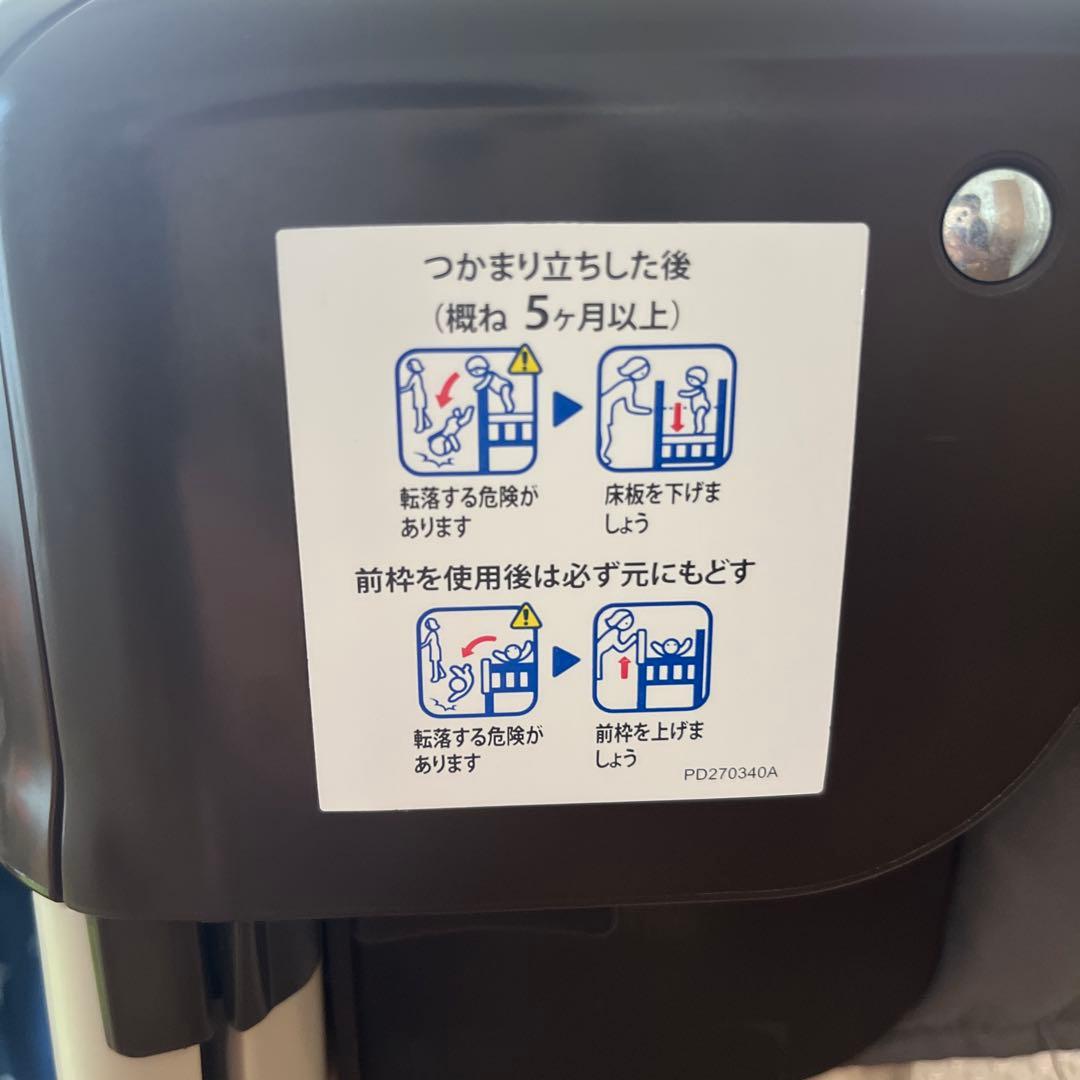 【ココネルエアー】ベージュ ベビーベッド 説明付き